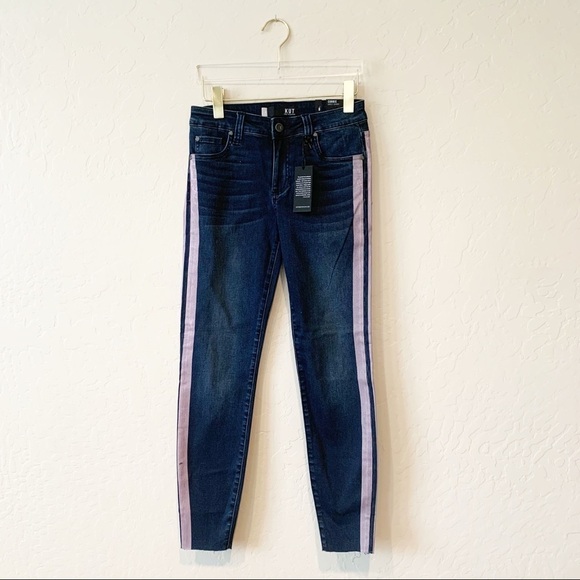 KUT Connie Side Stripe Ankle Skinny Jeans Stretch - Picture 2 of 7